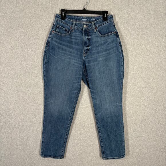 Old Navy Jeans Womens 12 Curvy OG Straight High Rise Secret Smooth Pockets Ankle - Picture 1 of 9